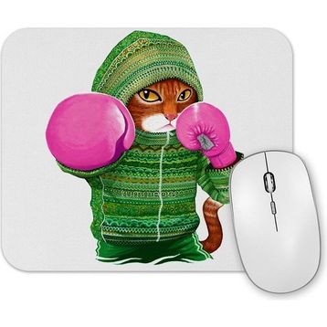 Baskı Dükkanı Boks Cats Kedi Mouse Pad