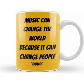 Baskı Dükkanı Bono Quotes Kupa