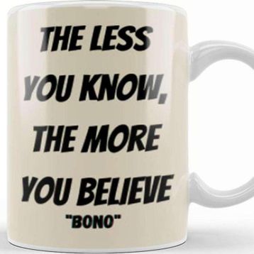 Baskı Dükkanı Bono Quotes Kupa