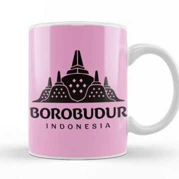 Baskı Dükkanı Borobudur Mahayana Buddhist Java Temple Kupa Bardak