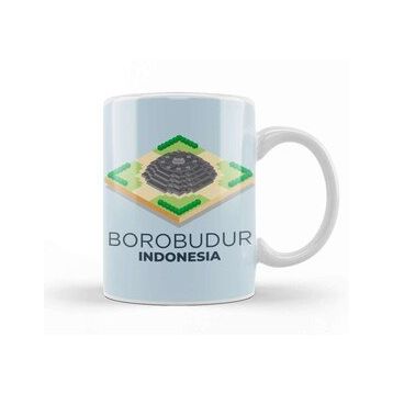 Baskı Dükkanı Borobudur Mahayana Buddhist Temple Java 01 Kupa Bardak