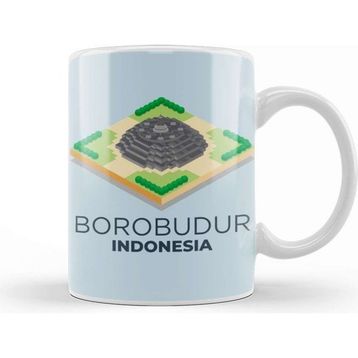 Baskı Dükkanı Borobudur Mahayana Buddhist Temple Java 01 Kupa Bardak