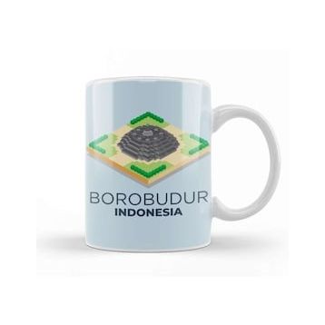 Baskı Dükkanı Borobudur Mahayana Buddhist Temple Java 01 Kupa Bardak