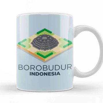 Baskı Dükkanı Borobudur Mahayana Buddhist Temple Java 01 Kupa Bardak