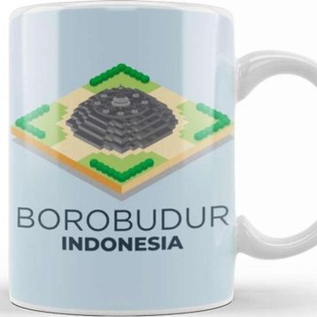 Baskı Dükkanı Borobudur Mahayana Buddhist Temple Java 01 Kupa Bardak