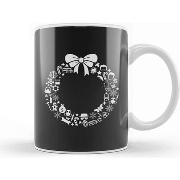 Baskı Dükkanı Breaking Bad Christmas Wreath Pattern Kupa Bardak