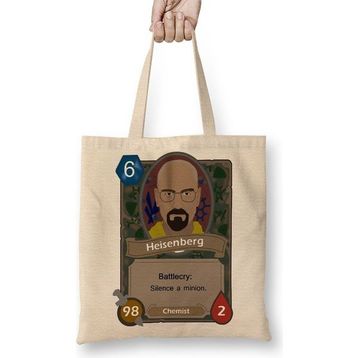 Baskı Dükkanı Breaking Bad Hearthstone Bez Uzun Saplı Krem Rengi Çanta