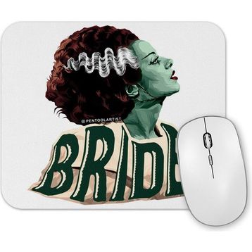 Baskı Dükkanı Bride of Frankenstein the Blushing Bride Mouse Pad