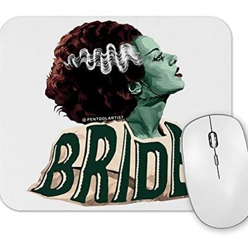 Baskı Dükkanı Bride of Frankenstein the Blushing Bride Mouse Pad