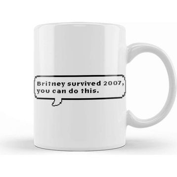 Baskı Dükkanı Britney Survived 2007 Porselen Kupa