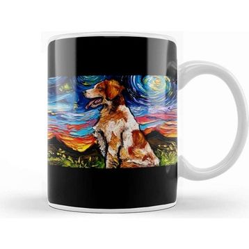 Baskı Dükkanı Brittany Spaniel Night Kupa