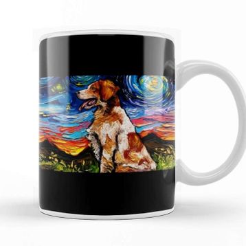 Baskı Dükkanı Brittany Spaniel Night Kupa