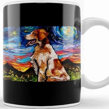 Baskı Dükkanı Brittany Spaniel Night Kupa