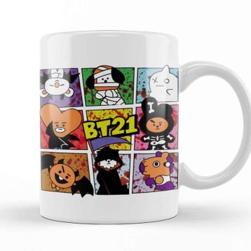 Baskı Dükkanı BT21 Halloween 01 Kupa