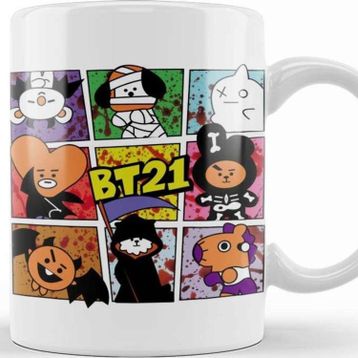 Baskı Dükkanı BT21 Halloween 01 Kupa