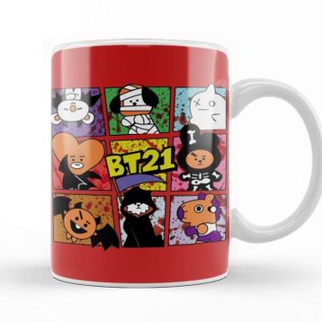 Baskı Dükkanı BT21 Halloween Kupa