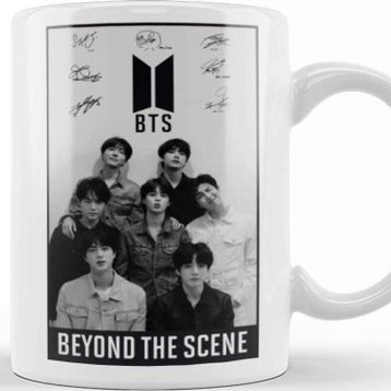 Baskı Dükkanı Bts Black and White Kupa