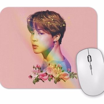 Baskı Dükkanı Bts Jimin Çiçekli Mouse Pad