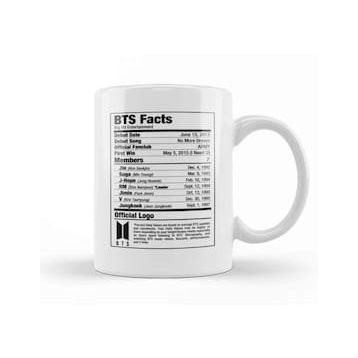 Baskı Dükkanı Bts Nutritional Facts 01 Kupa