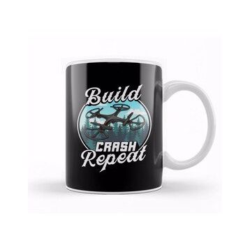Baskı Dükkanı Build Crash Repeat Funny Drone Pilot Flying Pun Kupa