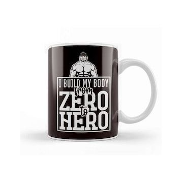 Baskı Dükkanı Build My Body From Zero To Hero Bodybuilding Workout Gym Kupa