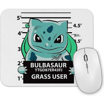 Baskı Dükkanı Bulbasaur Bad Boy Pokemon Mouse Pad