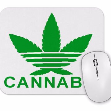 Baskı Dükkanı Cannabis Logo Mouse Pad