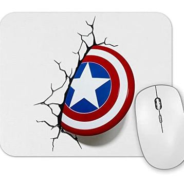 Baskı Dükkanı Captain America Shield Mouse Pad
