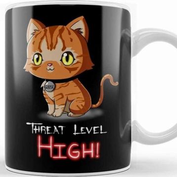 Baskı Dükkanı Captain Marvel Threat Level High Kupa Bardak