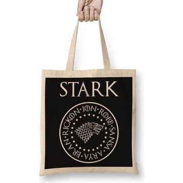Baskı Dükkanı Casa Stark Logo Bez Kadın Günlük Çanta