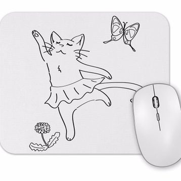 Baskı Dükkanı Cat Kedi Balarin Mouse Pad