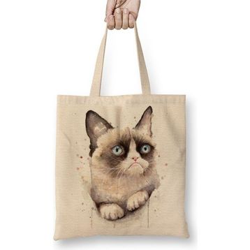 Baskı Dükkanı Cat Kedi Bez Çanta