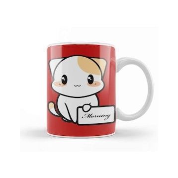 Baskı Dükkanı Cat Saying Kitty Kupa Bardak