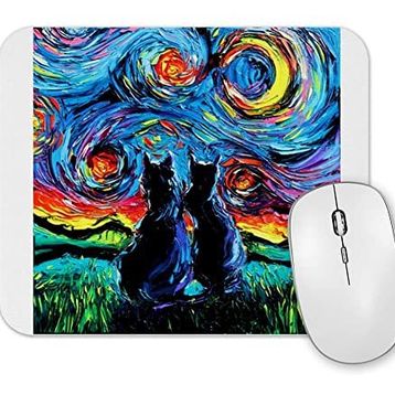 Baskı Dükkanı Cat Van Goghs Cats Kedi Mouse Pad