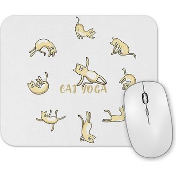 Baskı Dükkanı Cat Yoga Köpek Mouse Pad