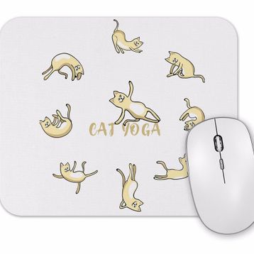 Baskı Dükkanı Cat Yoga Köpek Mouse Pad