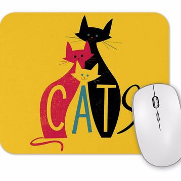 Baskı Dükkanı Cats Kediler Mouse Pad