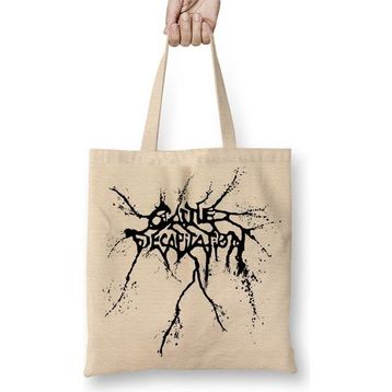 Baskı Dükkanı Cattle Decapitation Metal Bez Çanta