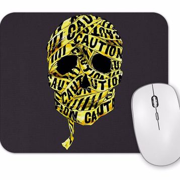 Baskı Dükkanı Caution Skull 2 Mouse Pad