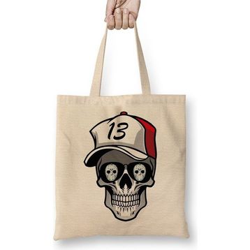 Baskı Dükkanı Caveira Bone Bez Çanta