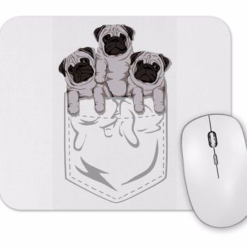 Baskı Dükkanı Cepte Pug Cepte Köpek Mouse Pad