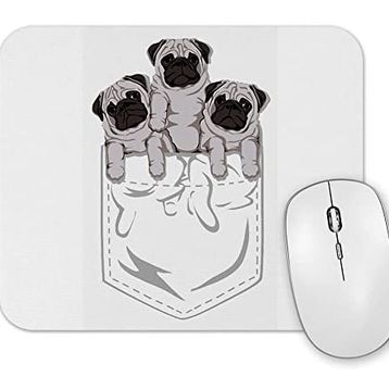 Baskı Dükkanı Cepte Pug Cepte Köpek Mouse Pad