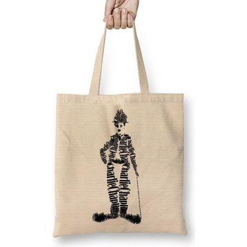 Baskı Dükkanı Charlie Chaplin Bez Çanta