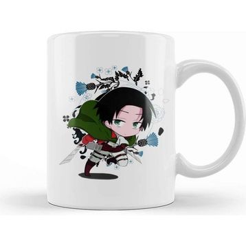 Baskı Dükkanı Chibi Levi Ackerman Kupa Bardak