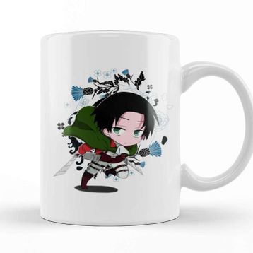 Baskı Dükkanı Chibi Levi Ackerman Kupa Bardak