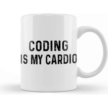 Baskı Dükkanı Coding Is My Cardio 01 Kupa