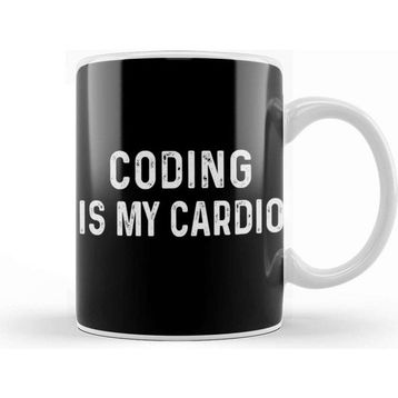 Baskı Dükkanı Coding Is My Cardio 02 Kupa