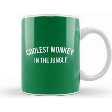 Baskı Dükkanı Coolest Monkey In The Jungle Kupa Bardak