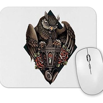 Baskı Dükkanı Coruja Colorida Baykuş Mouse Pad