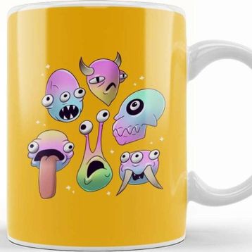 Baskı Dükkanı Cosmic Monsters Kupa Bardak